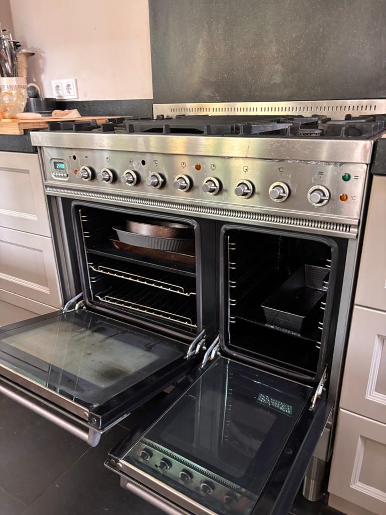 Boretti gasfornuis met twee ovens, Ophalen, Gebruikt, 60 cm of meer, Grill