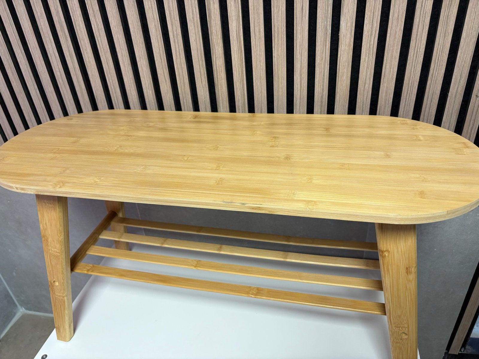 Leuk bamboe krukje / tafeltje, Ophalen, Minder dan 45 cm, Minder dan 55 cm, Gebruikt