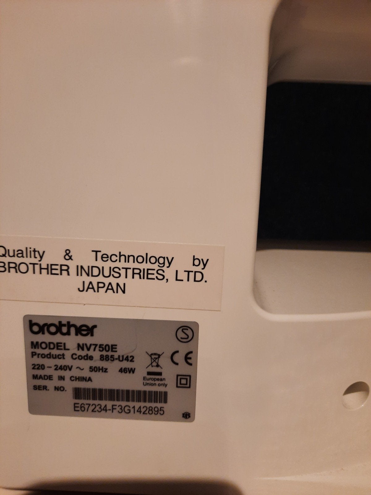 Brother Innov-is 750E borduurmachine, Ophalen of Verzenden, Gebruikt, Machineborduren, Borduurmachine