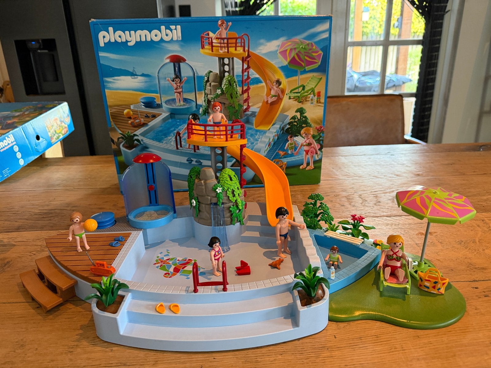 PLAYMOBIL Zwembad met glijbaan 4858, Ophalen, Zo goed als nieuw, Jongen of Meisje
