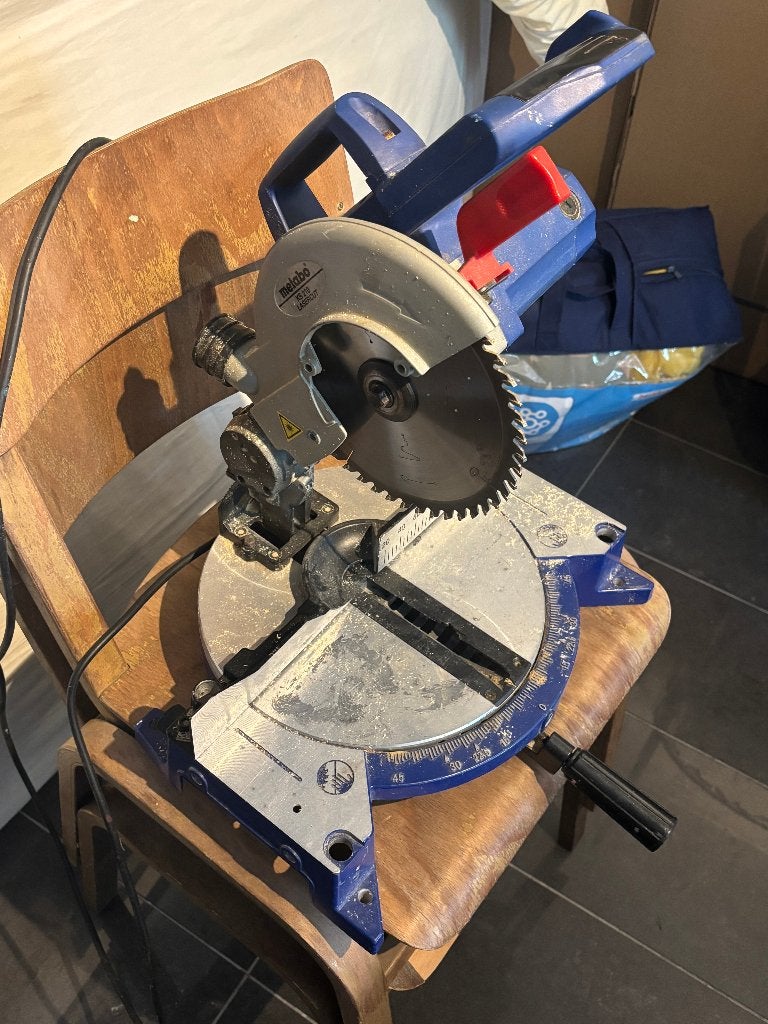 Metabo KS210 afkortzaag (beschermkap ontbreekt), Ophalen, Gebruikt, METABO, Afkortzaag