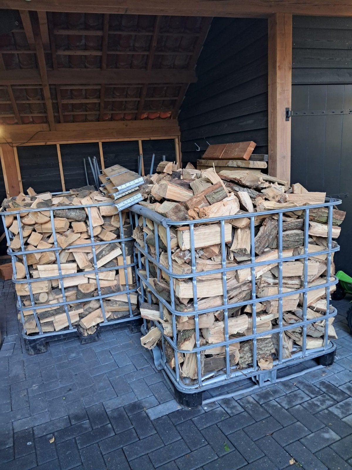 Brandhout volledig eiken 1,2 kuub - thuis bezorgd, Minder dan 3 m³, Ophalen of Verzenden, Eikenhout, Blokken