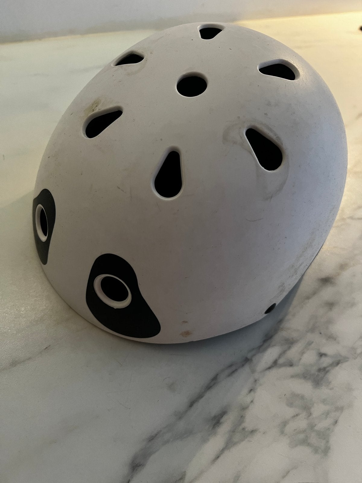 Panda fietshelm voor kinderen - Wit/Zwart, Ophalen, Gebruikt, Overige maten, Jongen of Meisje