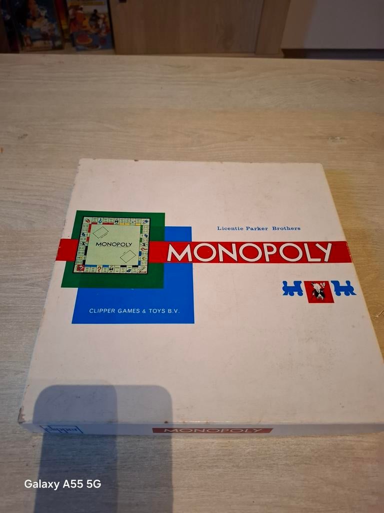 Vintage Monopoly Bordspel - Clipper Games & Toys B.V., Onbekend, zie verpakking voor details, Gebruikt, Parker Brothers, Vijf spelers of meer