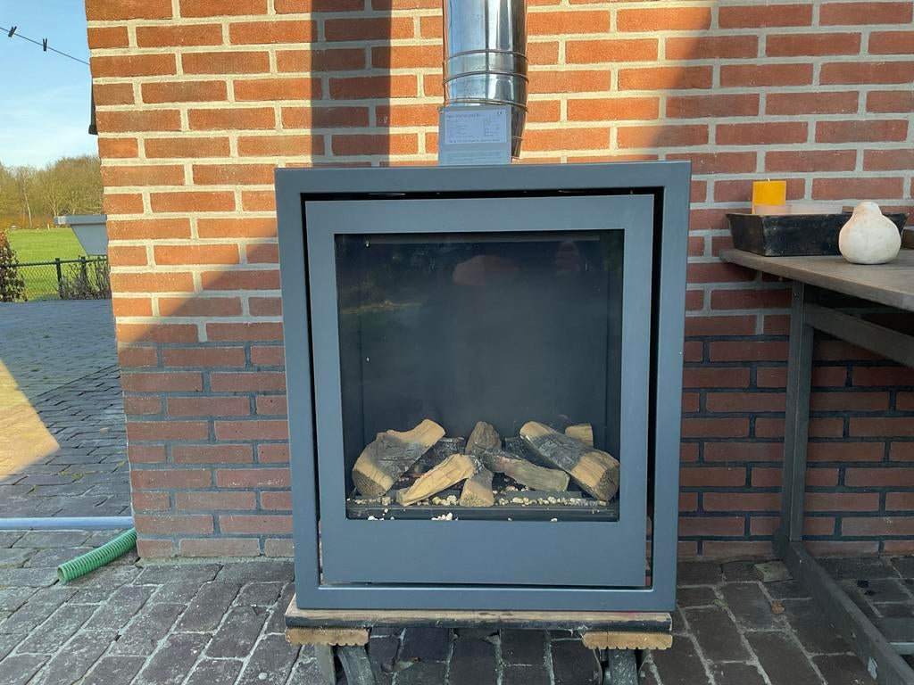 Mooie Faber gashaard - Inbouw (60x70 cm), Ophalen, Gebruikt, Inbouwhaard, Gashaard