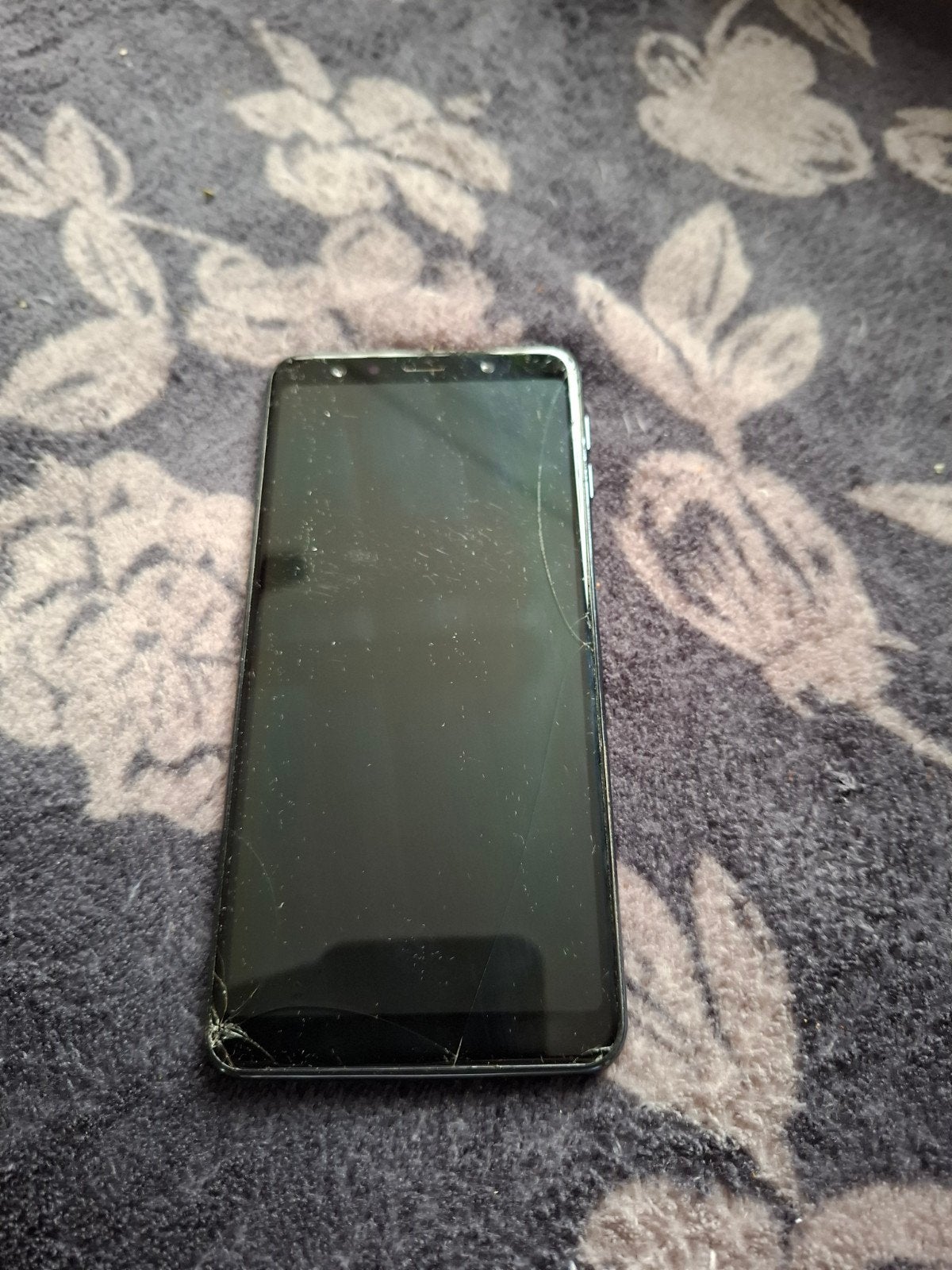 Samsung Galaxy A7 (2018) met gebarsten scherm,goede batterij, Telecommunicatie, Ophalen, Gebruikt, Touchscreen, Android OS