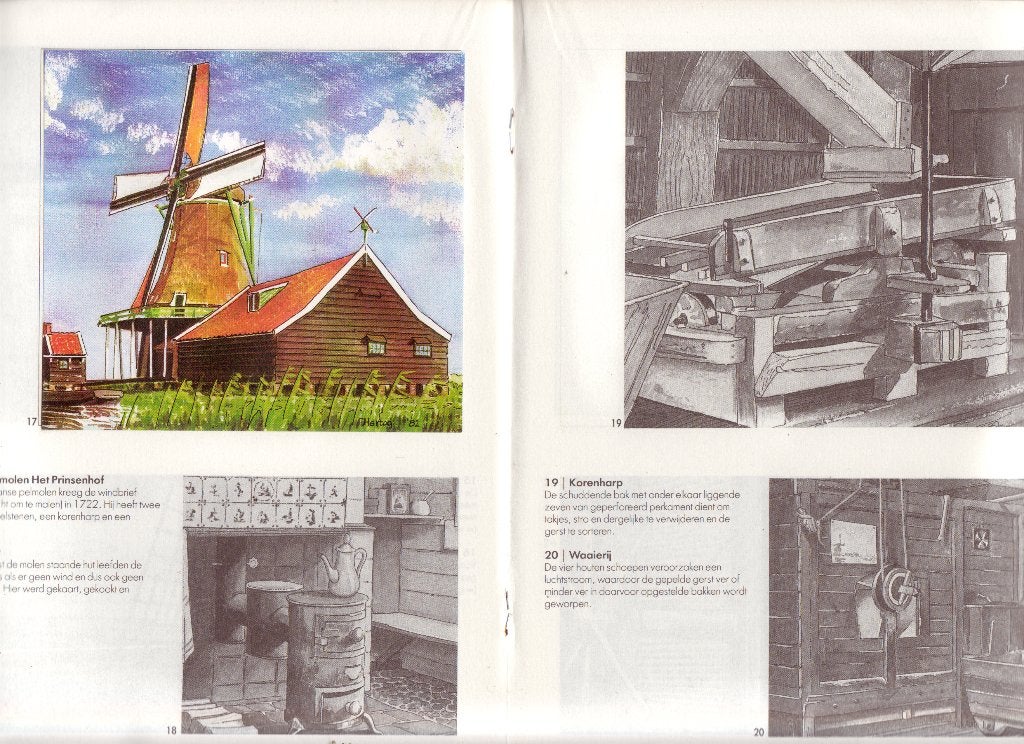 Hollandse molens in Aquarel - Plaatjesalbum - compleet, Boeken, Ophalen of Verzenden, Gelezen