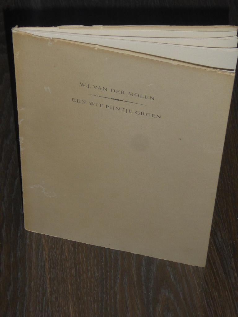 W.J. VAN DER MOLEN - EEN WIT PUNTJE GROEN, Boeken, Verzenden, Zo goed als nieuw, Eén auteur, W.J. VAN DER MOLEN