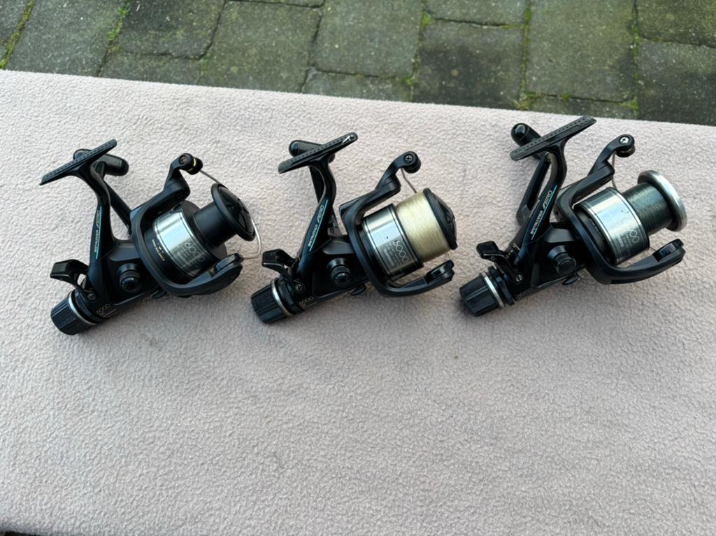 3 x shimano aero 6000 re baitrunner molens, Ophalen of Verzenden, Gebruikt, Molen