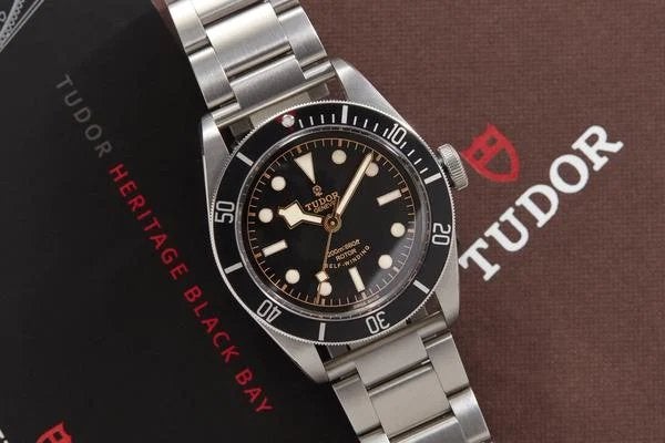 Tudor Heritage Black Bay 79220N - Smiley Dial & Rose Logo, Overige merken, Gebruikt, Staal, Polshorloge