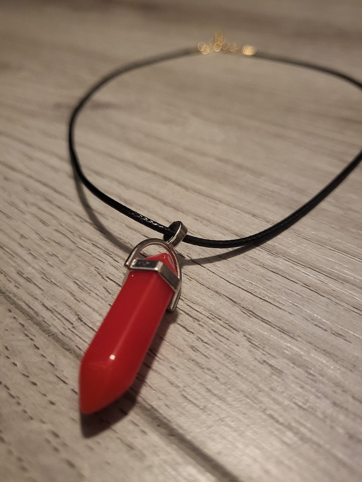 Nieuwe rode hanger ketting - Verstelbaar, Overige materialen, Verstelbaar, Nieuw, Ophalen of Verzenden