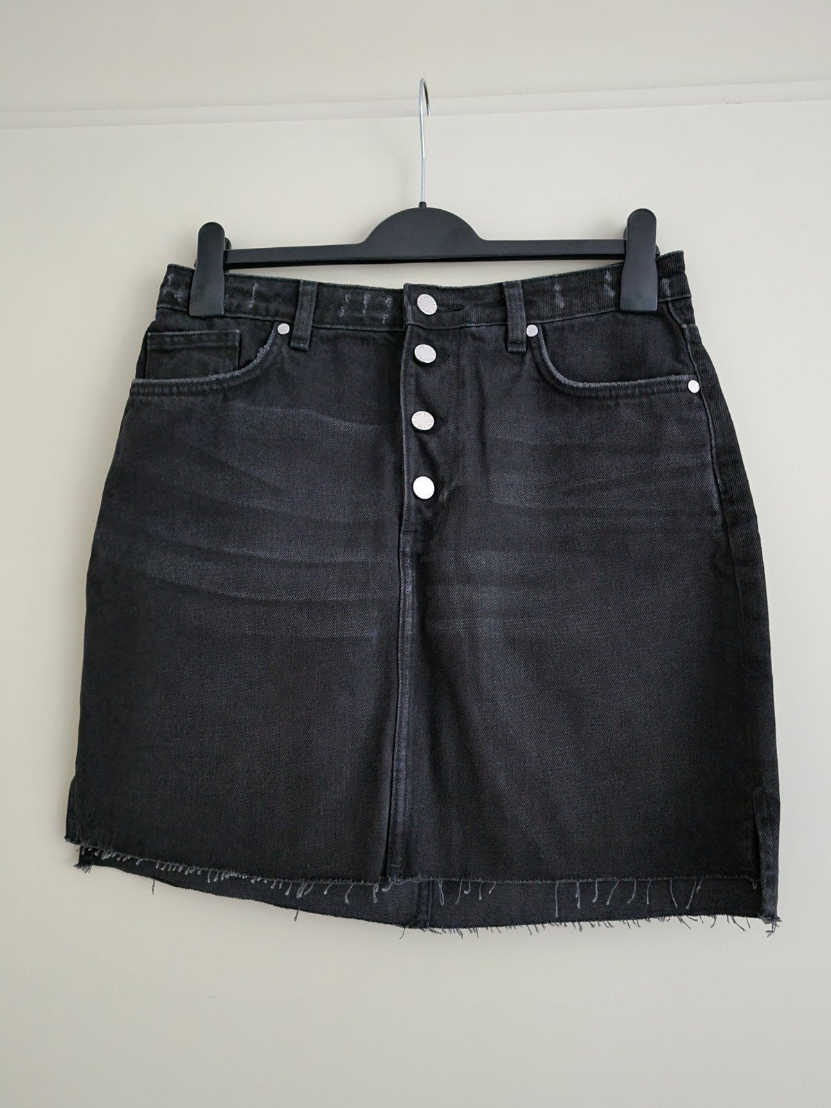 Spijkerrok -- maat 42 -- H&M, H&M, Zwart, Maat 42/44 (L), Ophalen of Verzenden