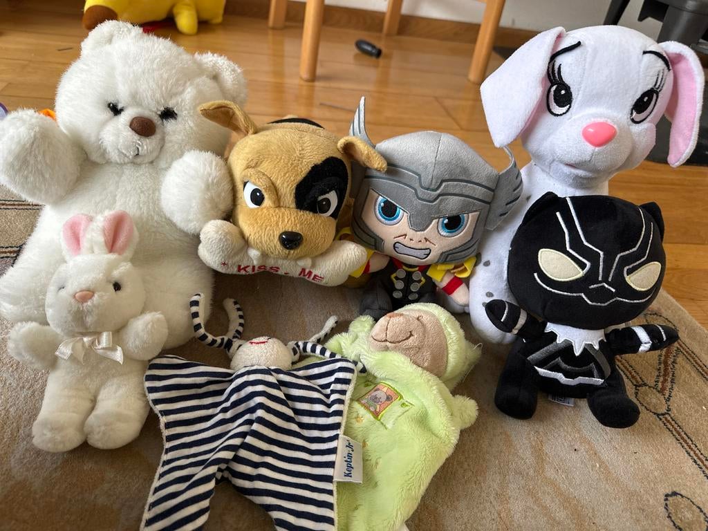 Diverse knuffels en knuffeldoekjes, Ophalen, Gebruikt, Overige karakters, Hond