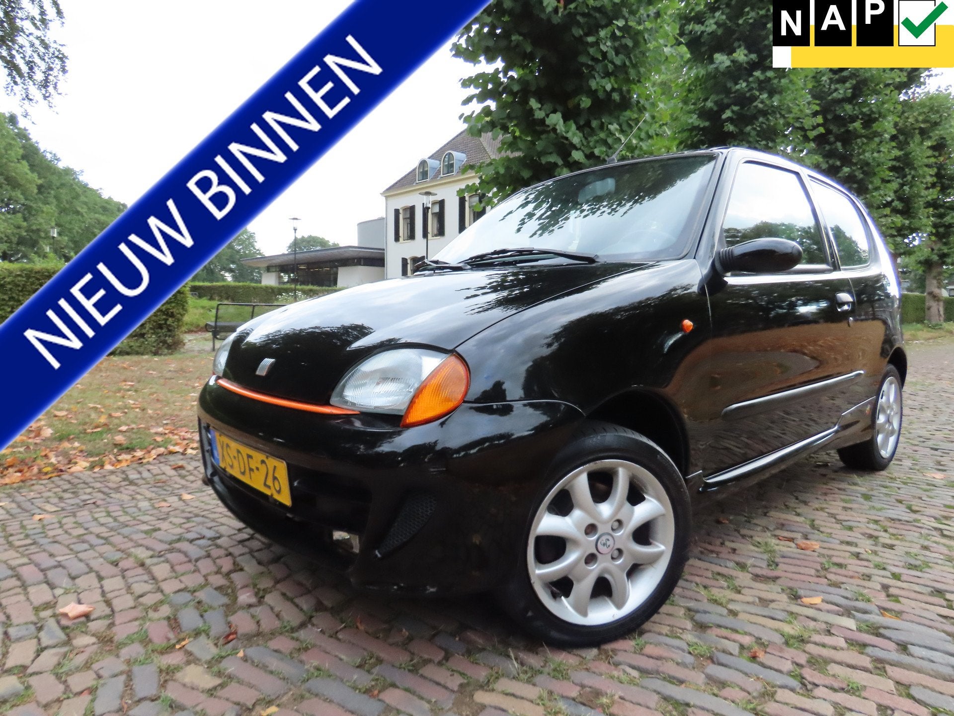 Fiat Seicento 1100 ie Sporting Abarth Toerenteller LM Velgen, Zwart, Origineel Nederlands, Handgeschakeld, 710 kg
