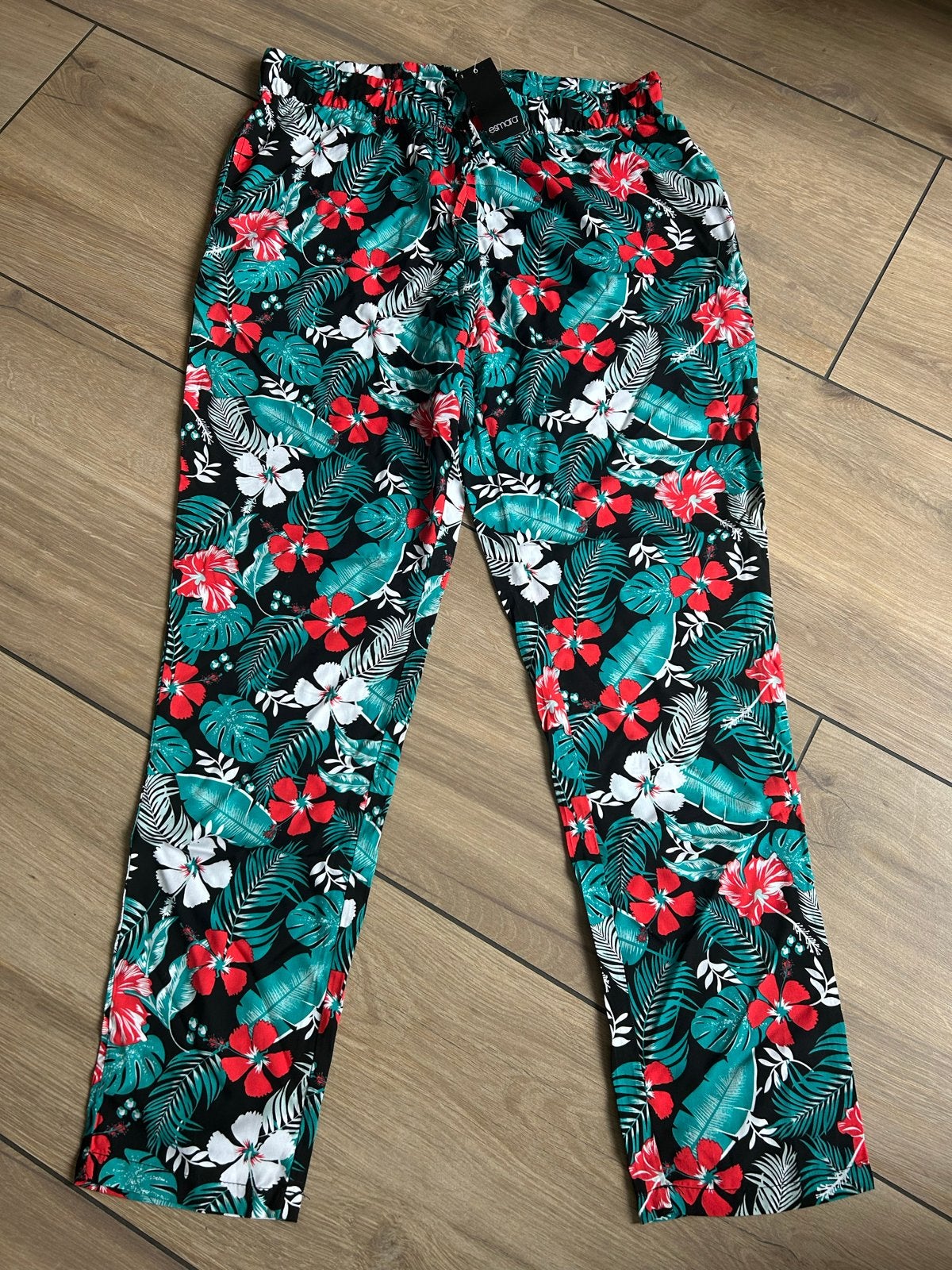 Esmara zomerbroek maat 42 XL nieuw met bloemenprint, Meerkleurig, Maat 46/48 (XL) of groter, Nieuw, Ophalen of Verzenden