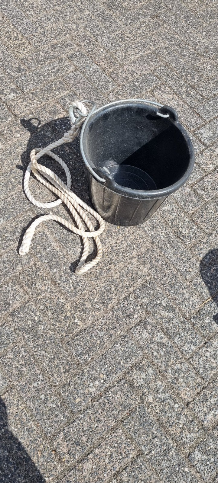 Zwarte putsemmer met 2 meter touw, Ophalen of Verzenden, Toebehoren, Minder dan 15 m²