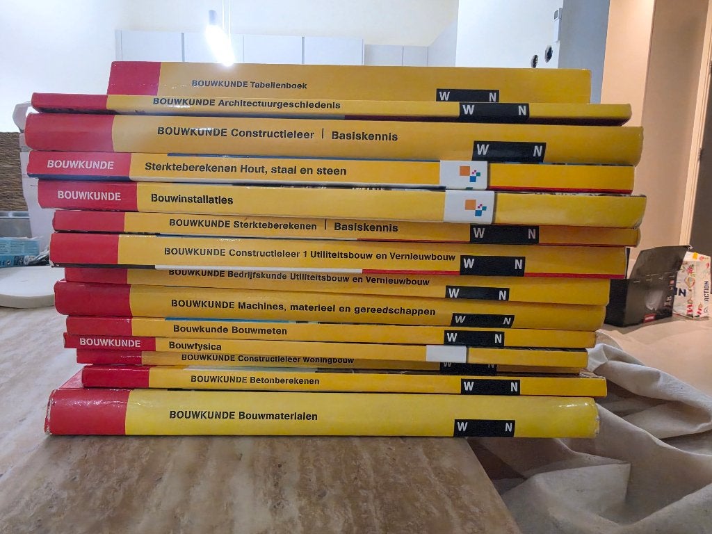 Bouwkunde boeken - Diverse titels (Wolters Noordhoff), Gelezen, A.P.J. Korsten e.a., Ophalen of Verzenden, Beta