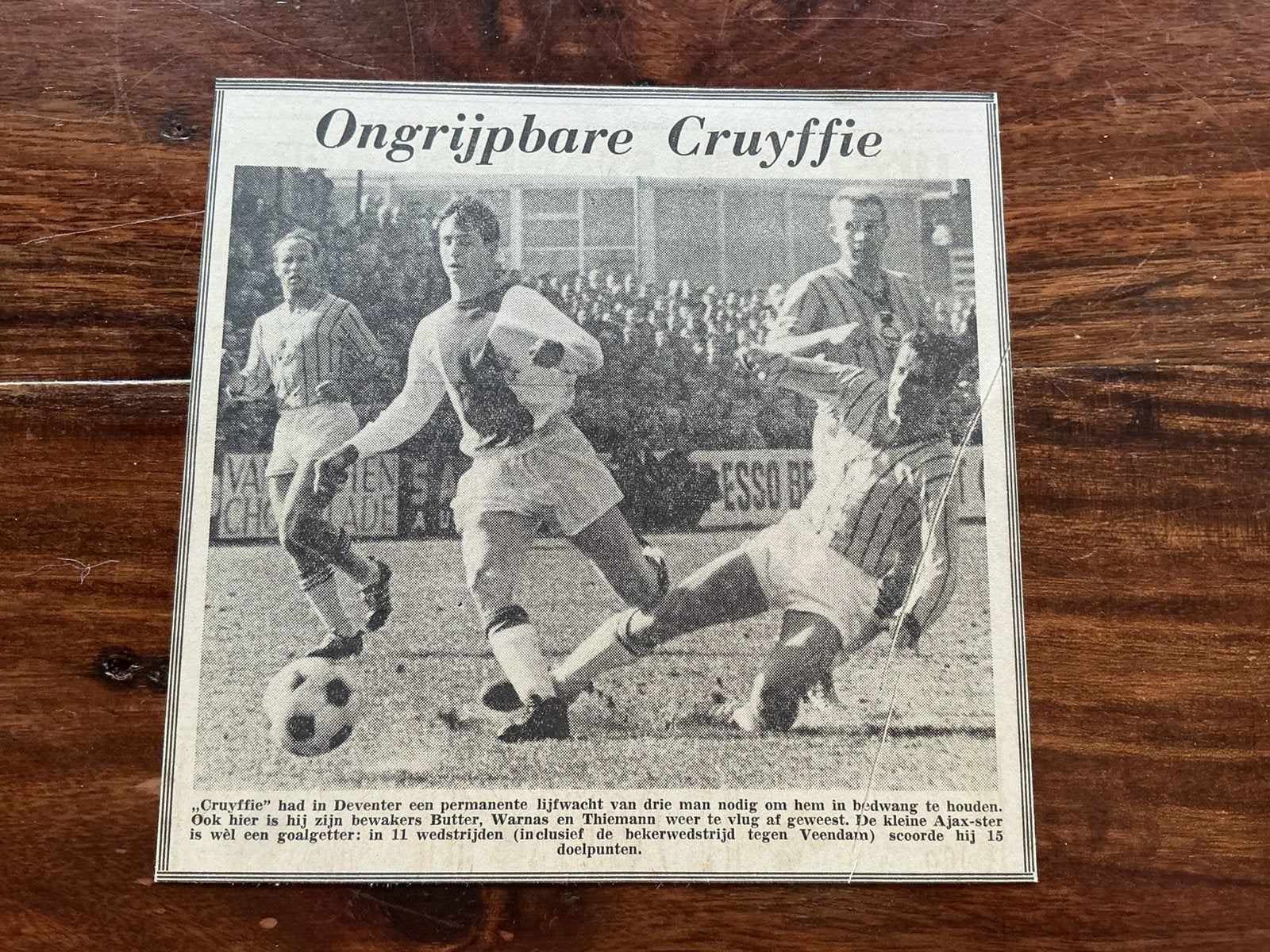 Voetbal krantenartikel Go Ahead  Ajax  Ongrijpbare Cruijff, Ophalen of Verzenden, Knipsel(s)