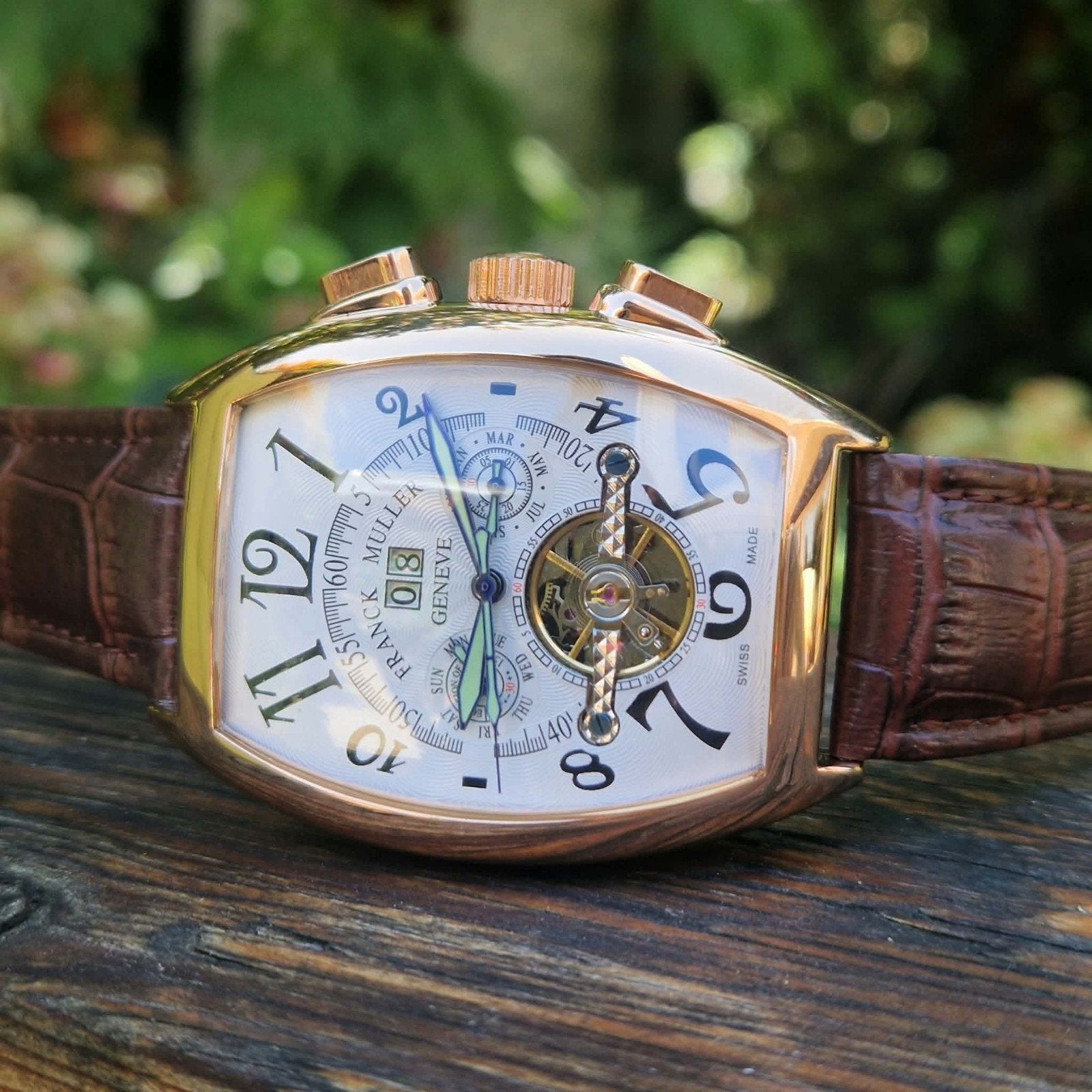Mooi horloge met gekke tekens, Ophalen of Verzenden, Bruin, Jongen of Meisje