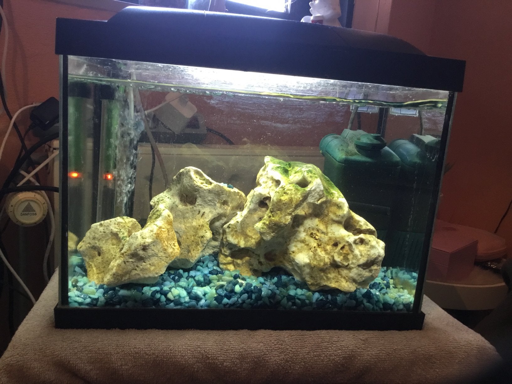Aquarium en toebehoren ( zie omschrijving), Ophalen, Zo goed als nieuw, Leeg aquarium, Superfish