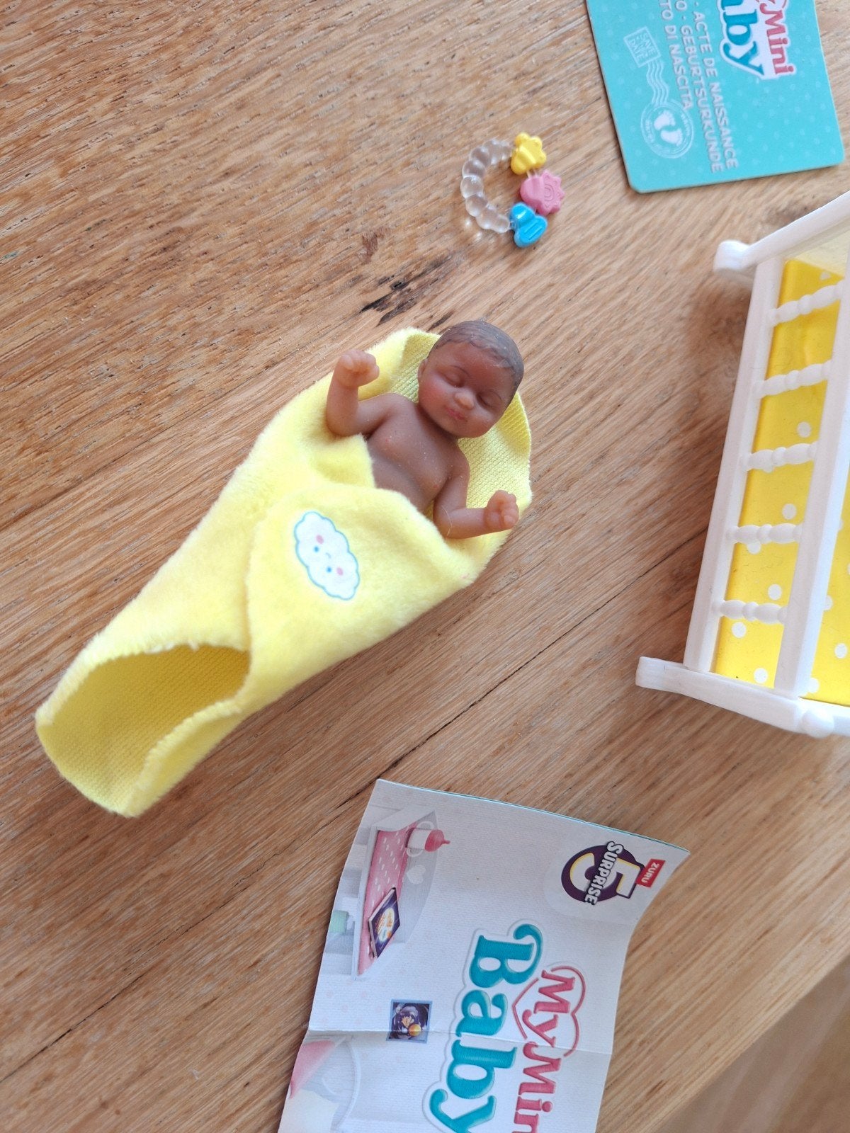My Mini Baby met wiegje en accessoires, Ophalen of Verzenden, Gebruikt, Babypop