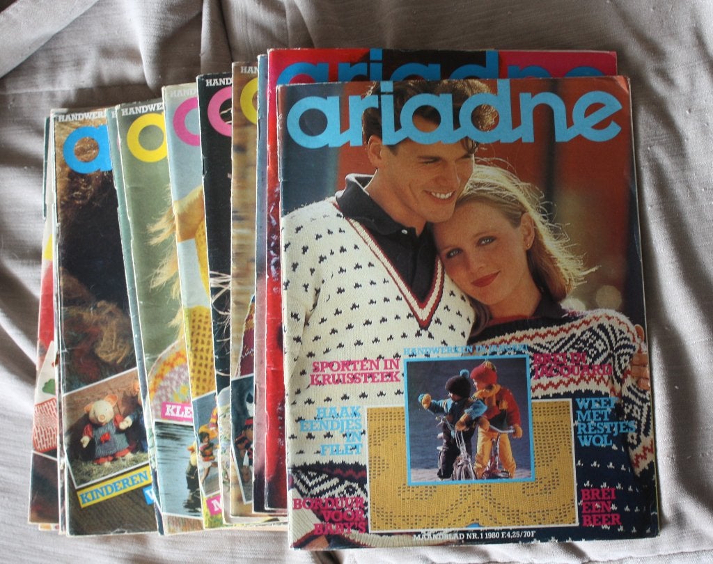 handwerken met ariadne complete 12 tijdschriften 1980, Ophalen of Verzenden, Gebruikt, Breien of Haken, Patroon of Boek