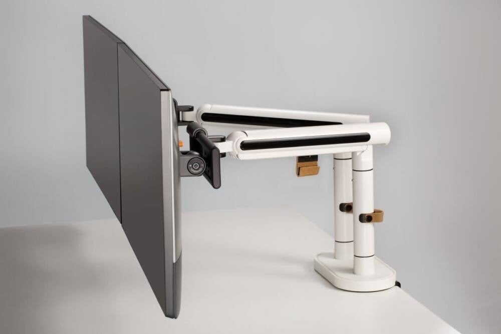 Nieuw ! SmartView Dubbel Monitorarm wit, Computers en Software, Ophalen of Verzenden, Nieuw