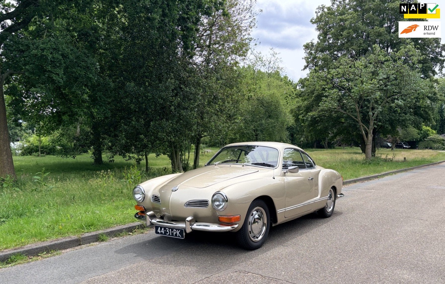Volkswagen Karmann Ghia coupé Volledig gerestaureerd., Achterwielaandrijving, 4 cilinders, 4 stoelen, Origineel Nederlands
