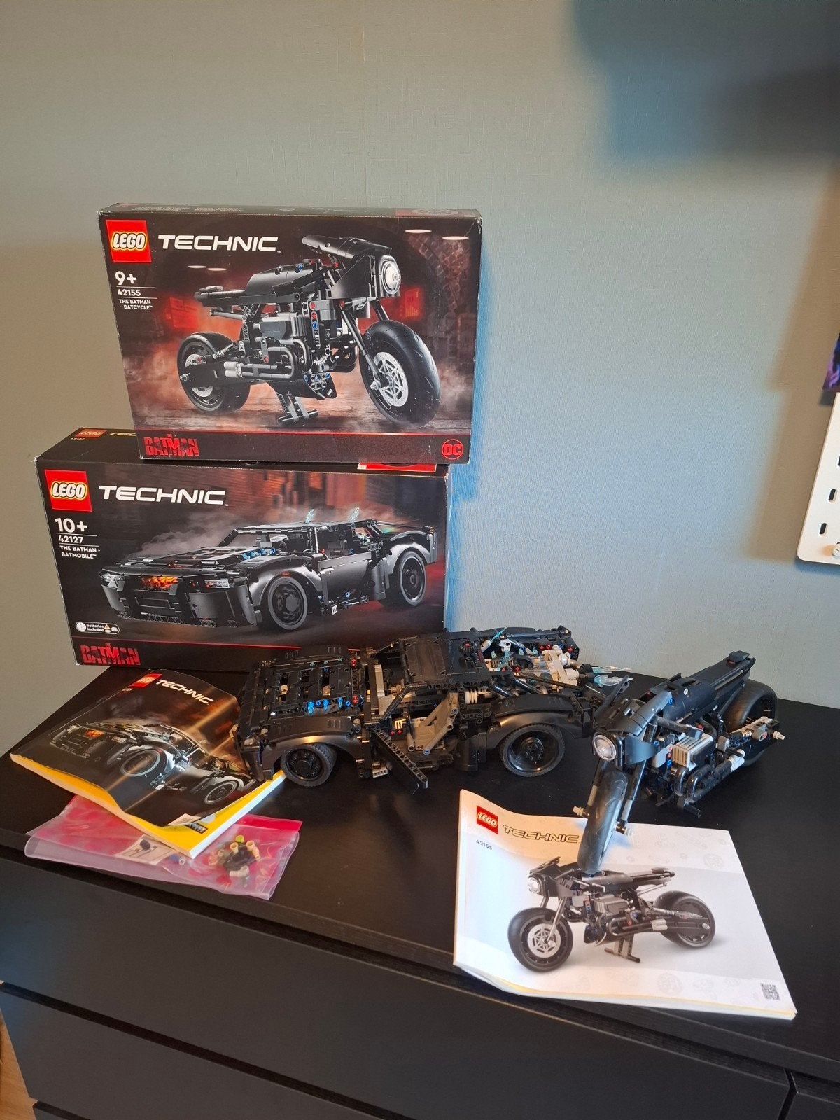 Lego Technic Batman Batmobile & Batcycle set compleet, Ophalen of Verzenden
