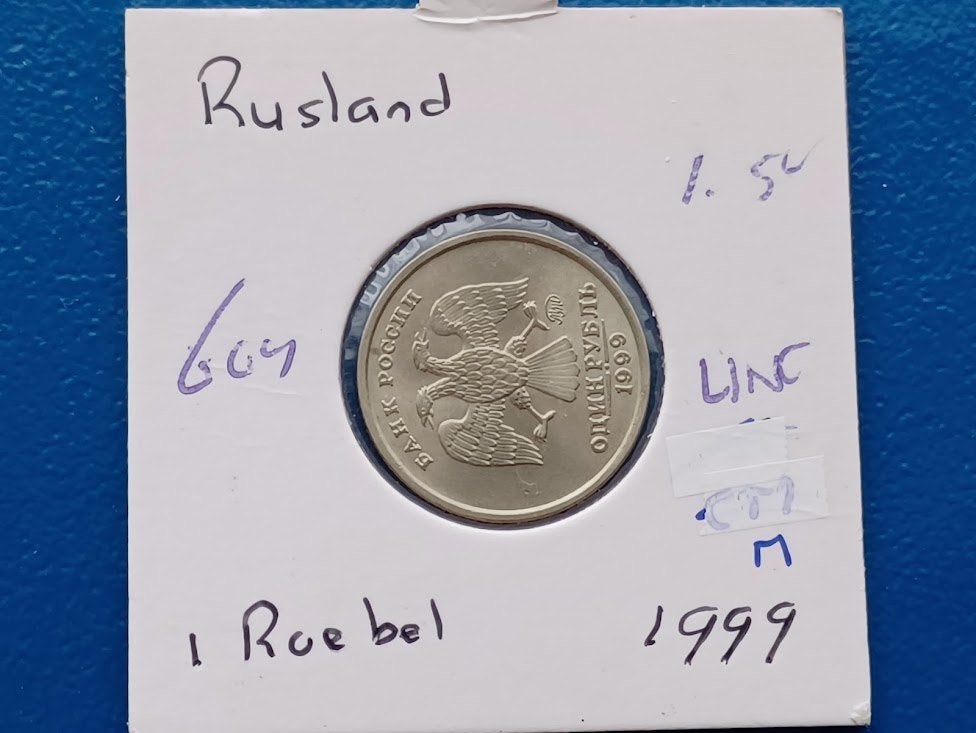 Rusland 1 roebel 1999 (MMD) UNC, Postzegels en Munten, Munten | Europa | Niet-Euromunten, Verzenden, Rusland, Losse munt