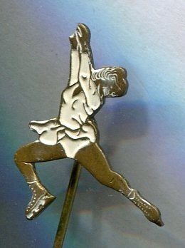 Sjoukje Dijkstra wit op koper kunstschaatser speldje( S_190), Verzamelen, Speldjes, Pins en Buttons, Verzenden, Nieuw, Sport, Speldje of Pin