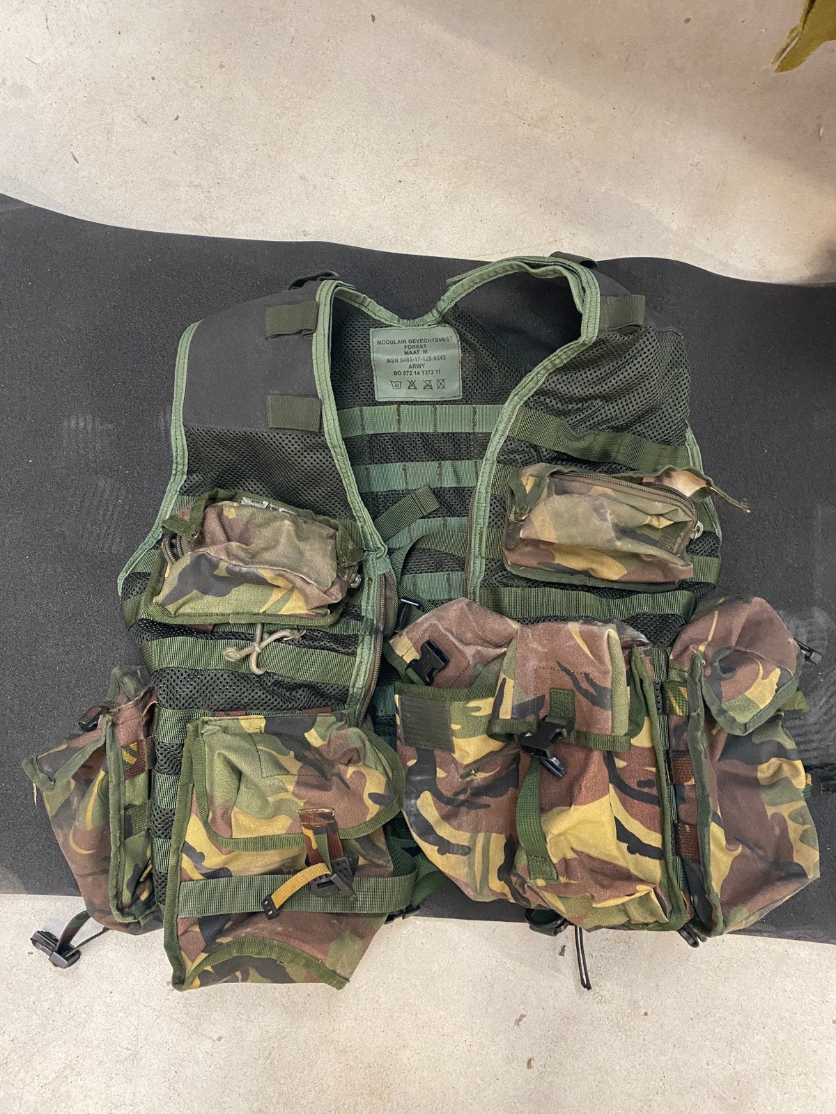 Modulair gevechtsvest defensie maat M en L woodland leger, Ophalen of Verzenden, Landmacht, Nederland, Kleding of Schoenen
