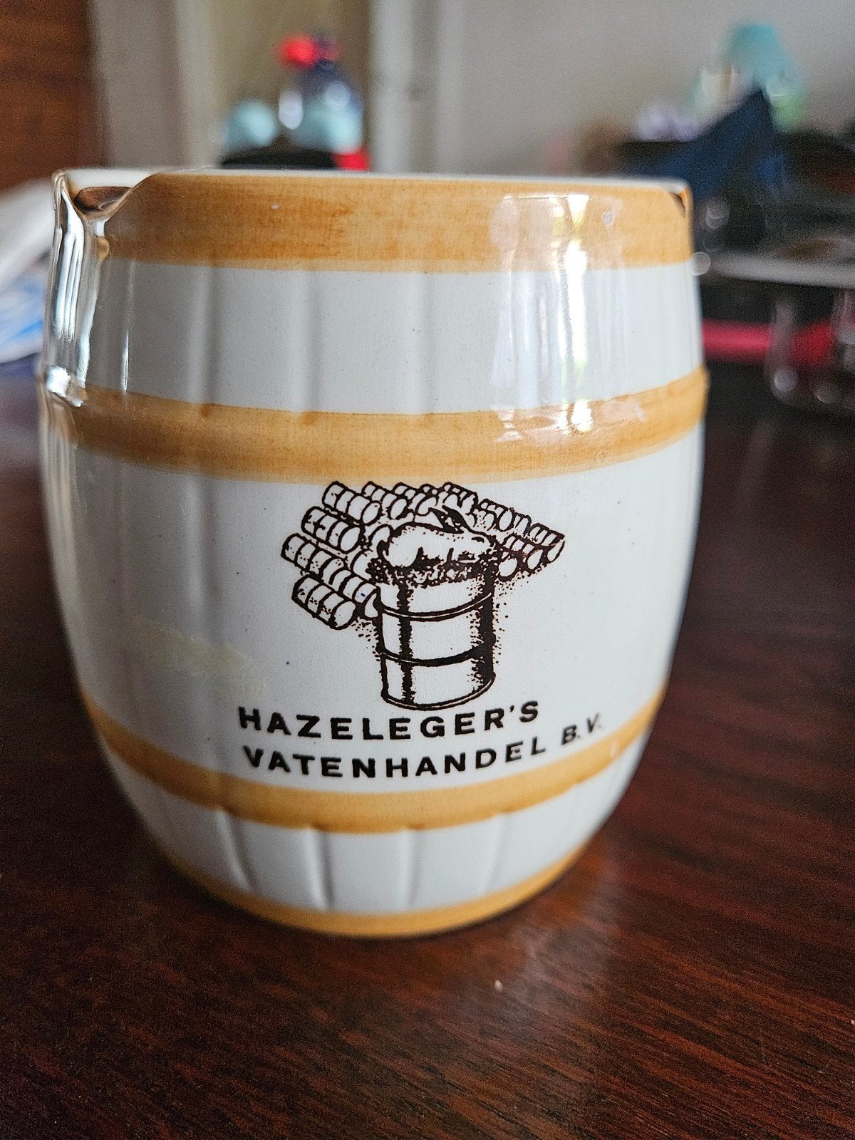 Vintage Aardewerk Asbak Tonnetje Hazelegers Vatenhandel, Ophalen of Verzenden