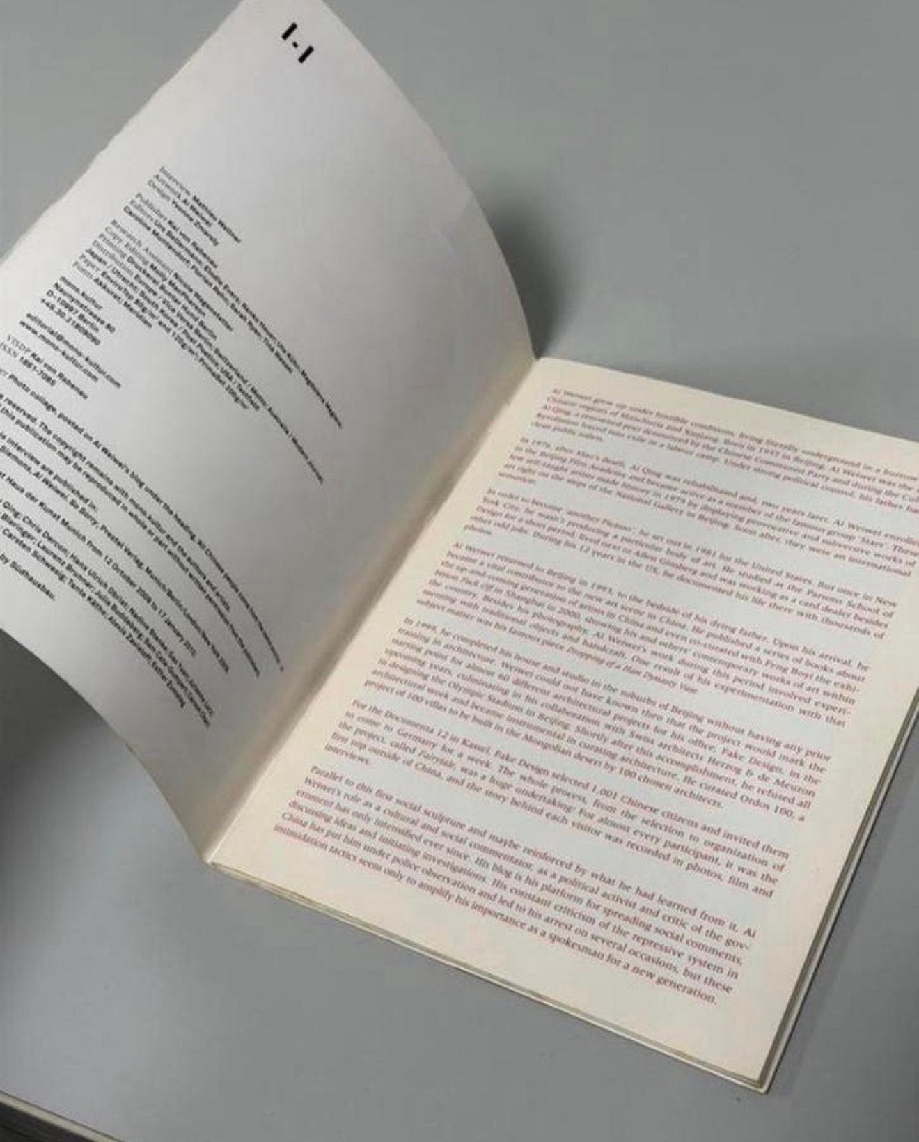 Zeldzaam mono.kultur #22 Ai Weiwei (2009) Interview Magazine, Ophalen of Verzenden, H, H, H