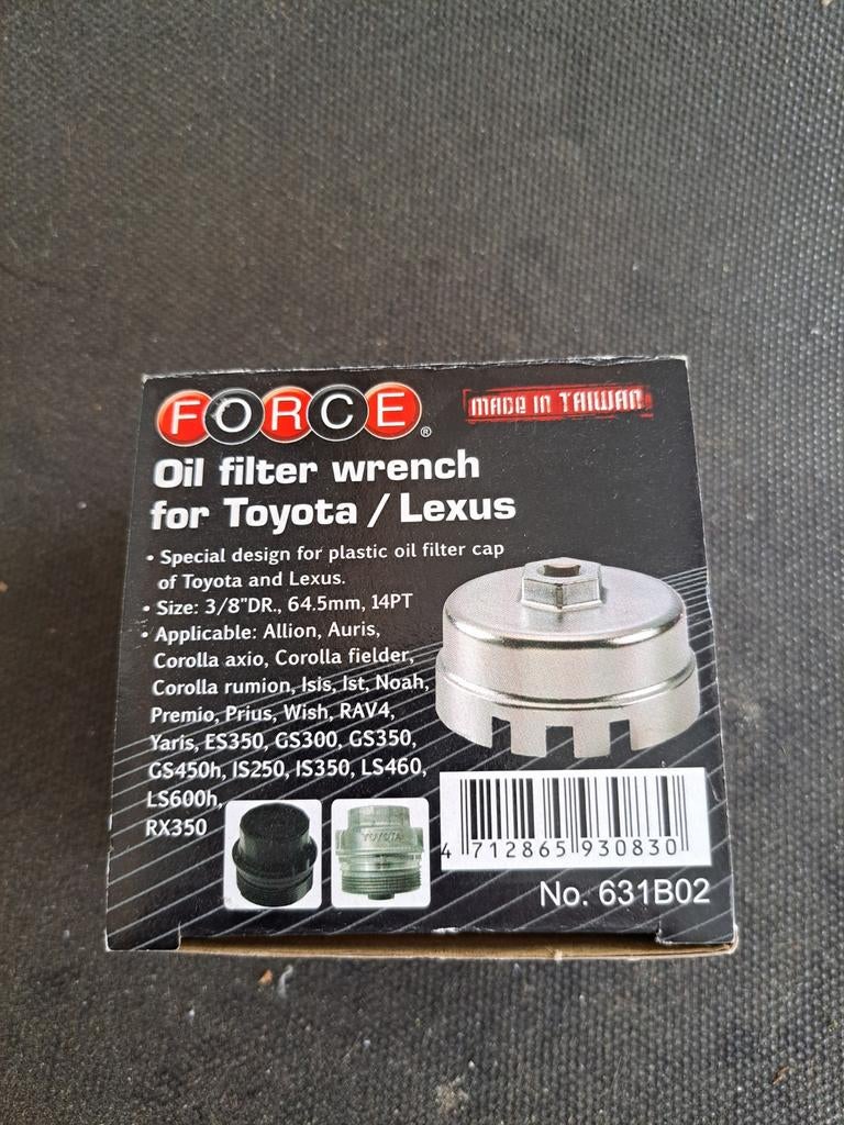 FORCE Olie filter sleutel voor Toyota / Lexus 64.5mm 14PT, Ophalen of Verzenden, Nieuw