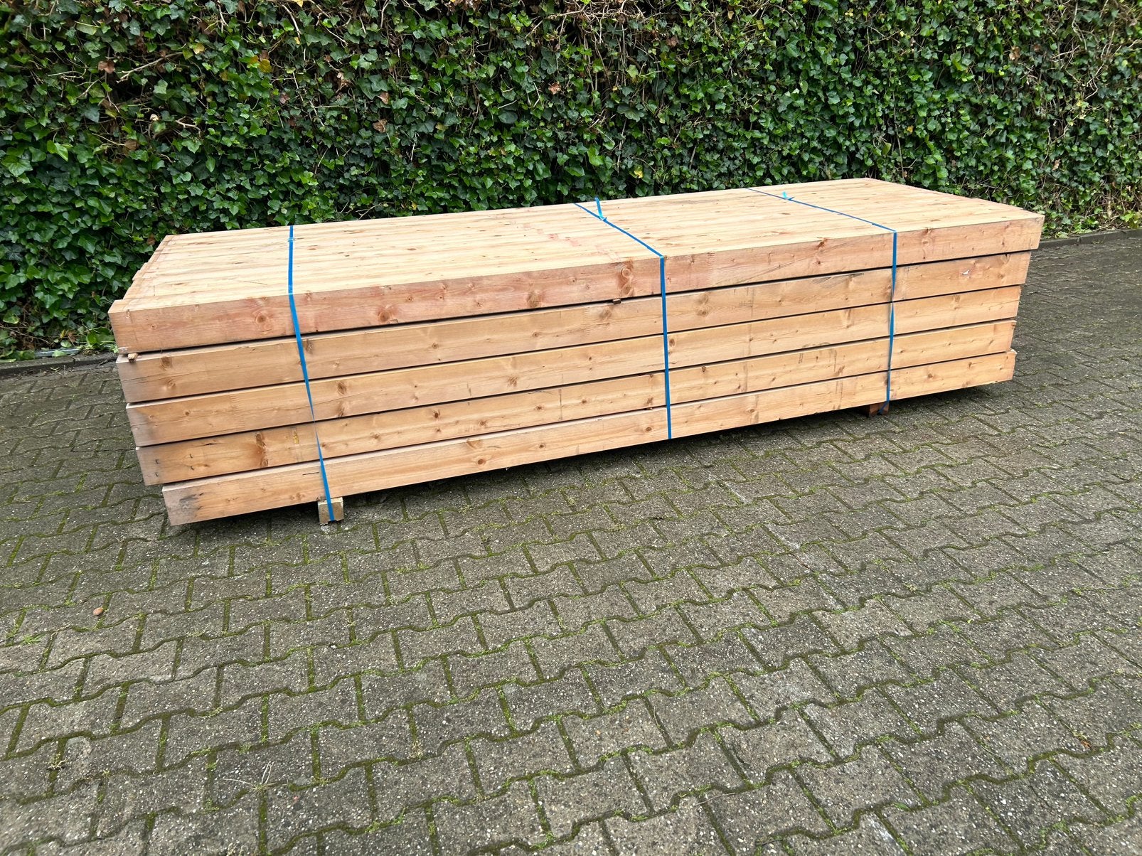 Balkhout 300x12x12cm Red Vision nieuw!!, Tuin en Terras, Ophalen, Zo goed als nieuw, 250 cm of meer, Palen