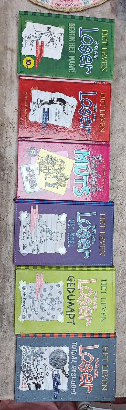 Het Leven van een Loser & Dagboek Muts Boeken - 6 stuks, Boeken, Ophalen, Gelezen, Jeff Kinney, Rachel Renée Russell, Fictie