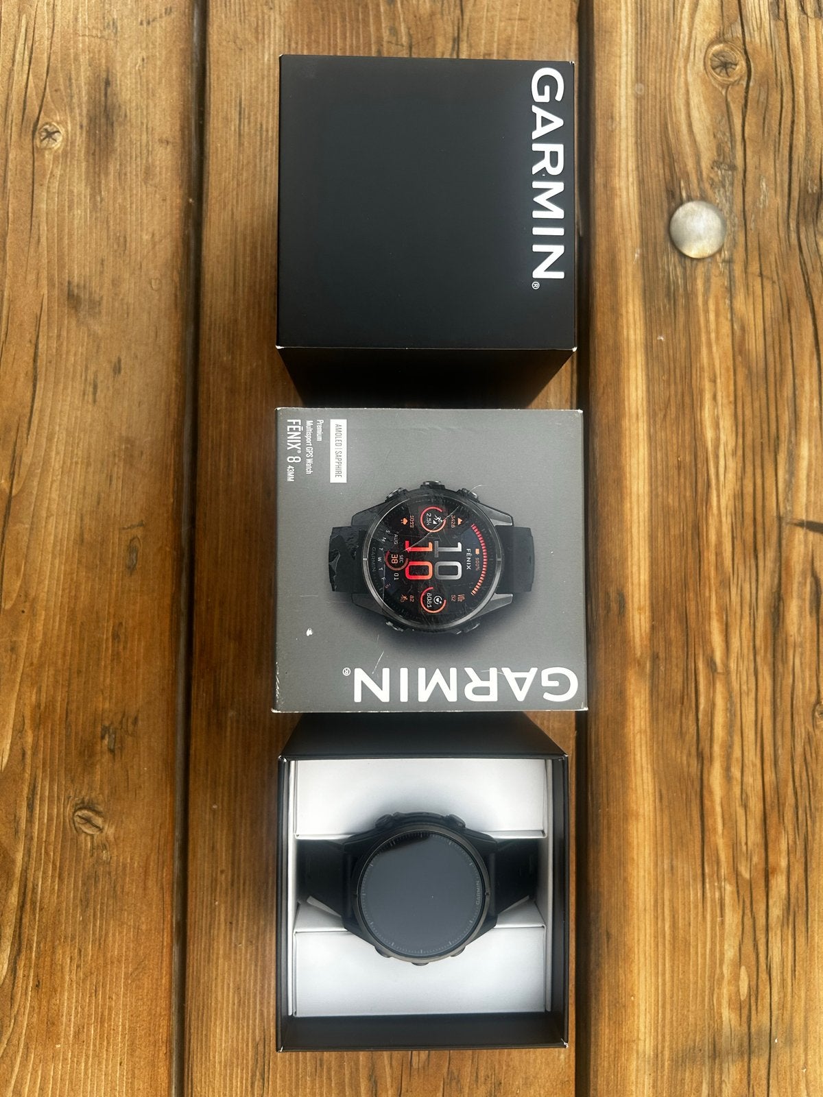 Garmin Fenix 8 43mm Multisport GPS Horloge Amoled, Ophalen, Afstand, Zwart, IOS