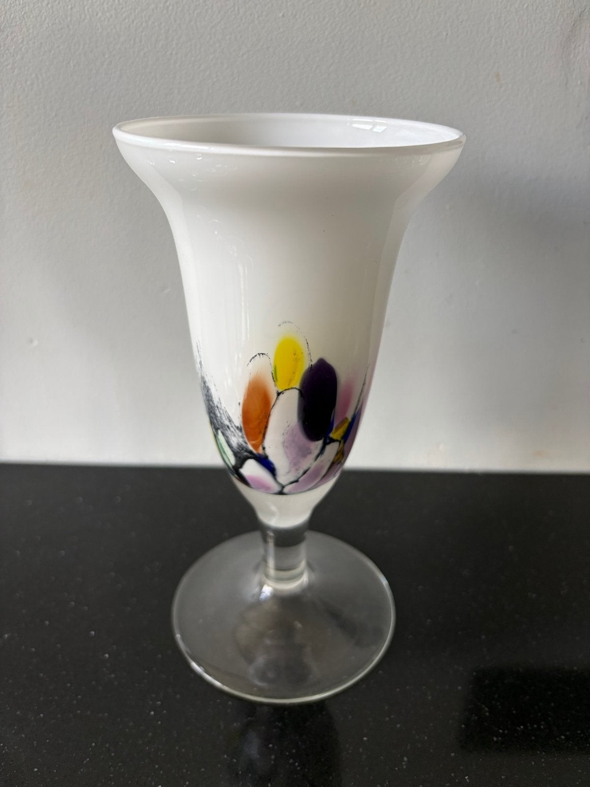 Richartz Art Collection Glaskelk - Opaalglas & Kleurrijke Vl, Ophalen of Verzenden
