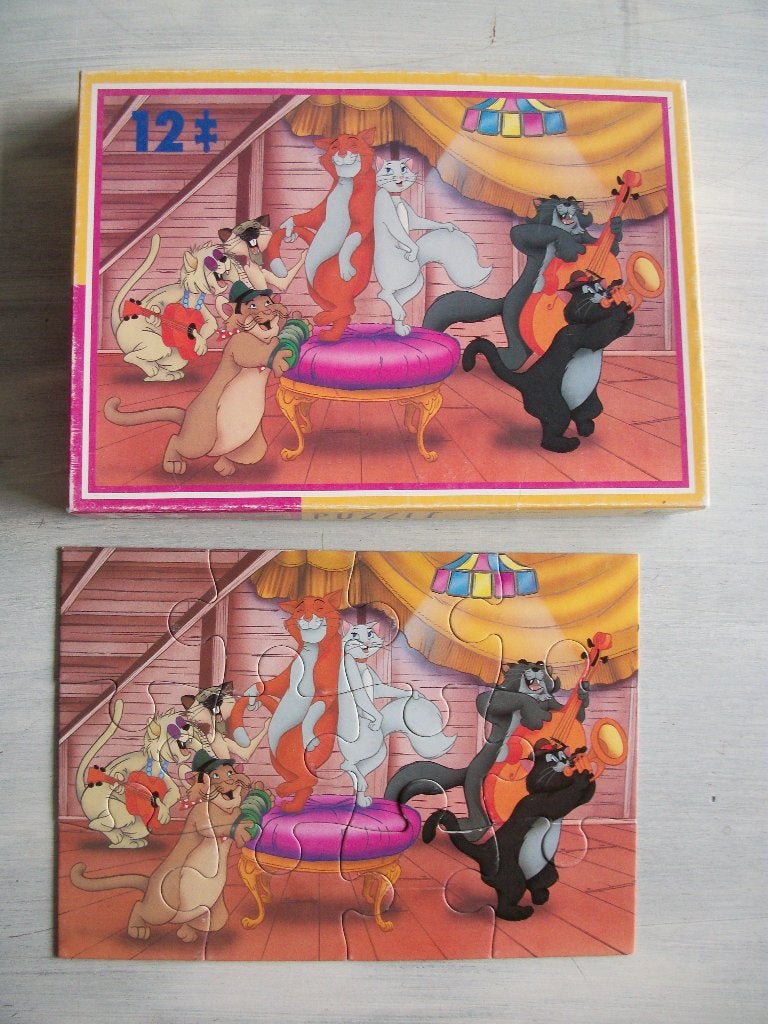Puzzels Disney Pinokkio 4 - 12 - 49 - per doos  Puzzels, Ophalen of Verzenden, 10 tot 50 stukjes, Zo goed als nieuw, 2 tot 4 jaar