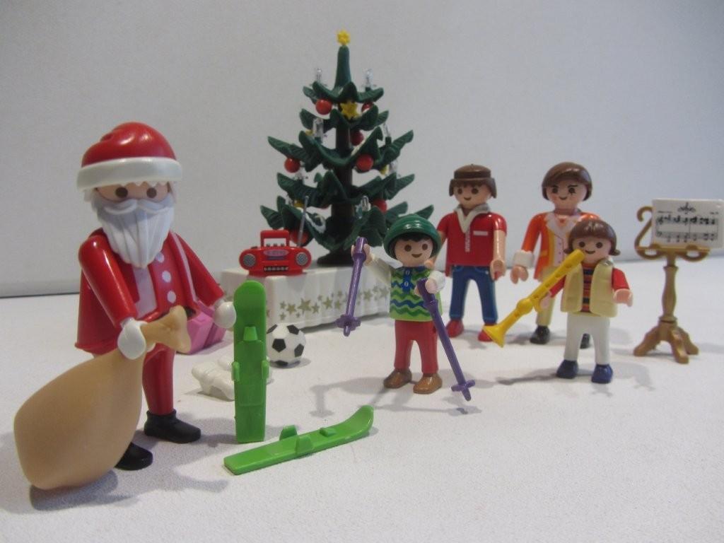 Playmobil Kerstavond 3931  kerstman en lichtjes in kertsboom, Ophalen of Verzenden, Gebruikt, Los playmobil