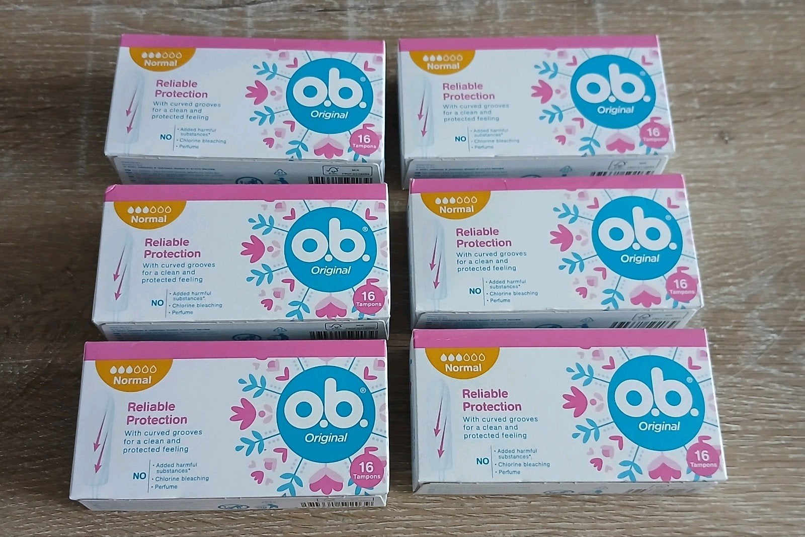 OB Original Tampons Normal 6 verpakkingen van 16 stuks, Ophalen of Verzenden, Nieuw, Overige typen