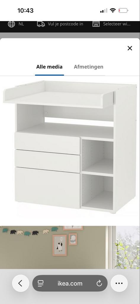 Witte commode met roze lades - laag geprijsd, 50 tot 70 cm, Ophalen of Verzenden, Zo goed als nieuw, 75 tot 100 cm