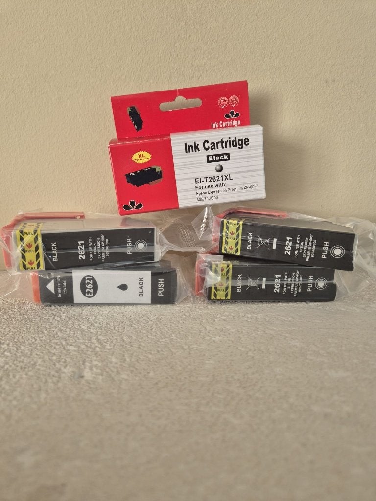 Set van 5x Inktcartridge Zwart XL Epson, Ophalen of Verzenden, Nieuw, Cartridge, Huismerk