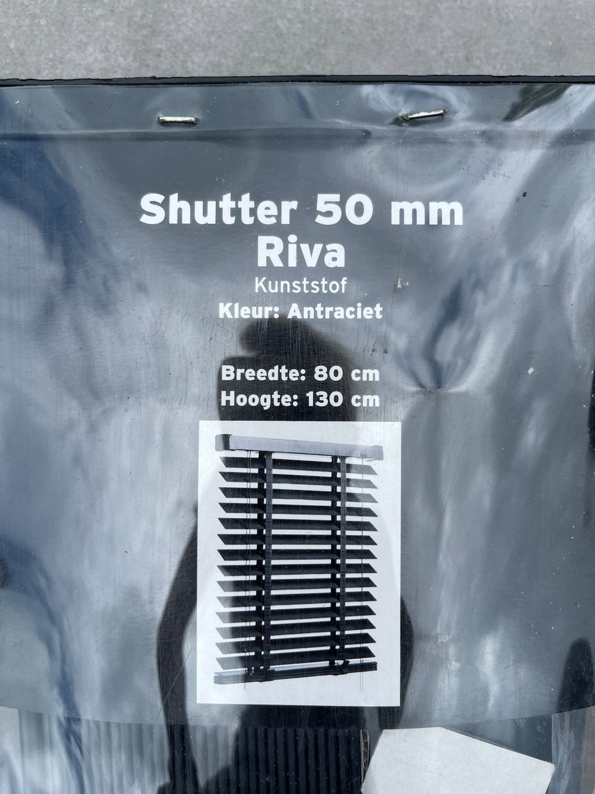 Shutter antraciet 80 cm breed x 130 cm hoog nieuw, Ophalen, Kwantum, Zo goed als nieuw, Kunststof
