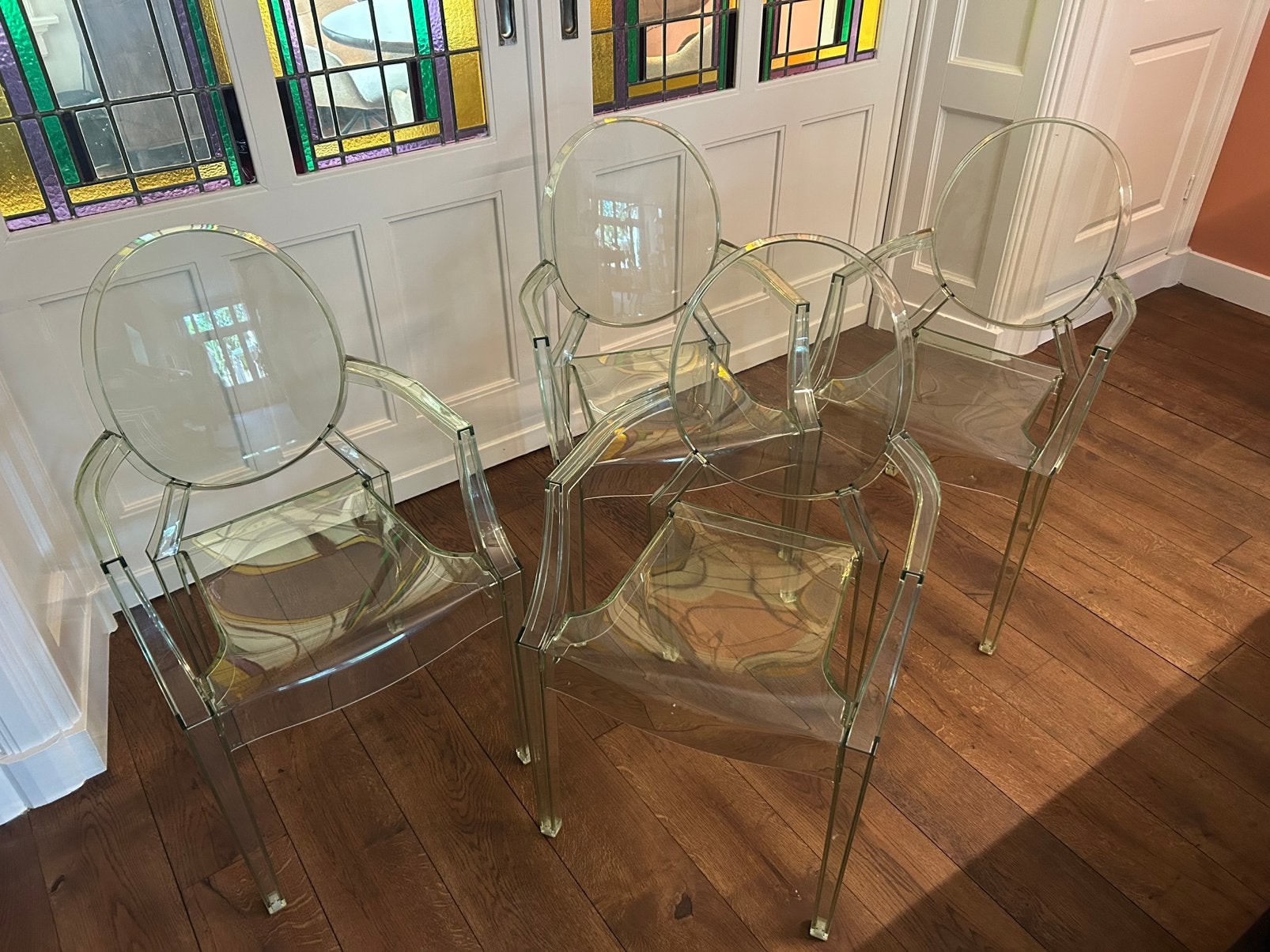 4 Kartell Louis Ghost stoelen, Huizen en Kamers, Kamers te huur