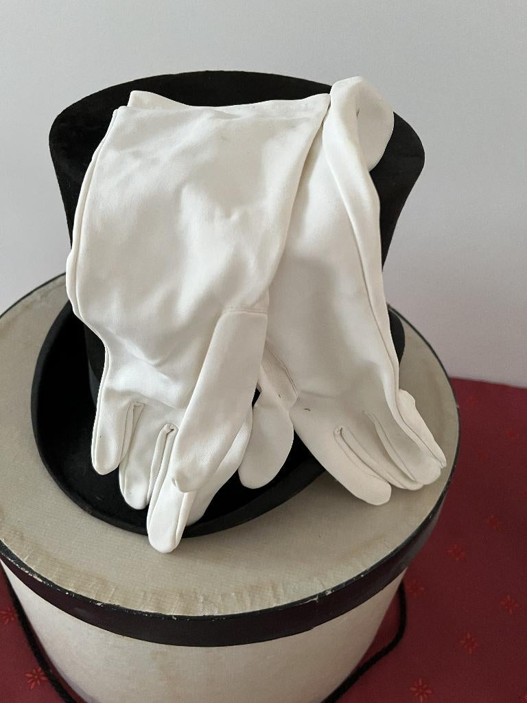 vintage witte (trouw) handschoenen small, Verzenden, Onbekend