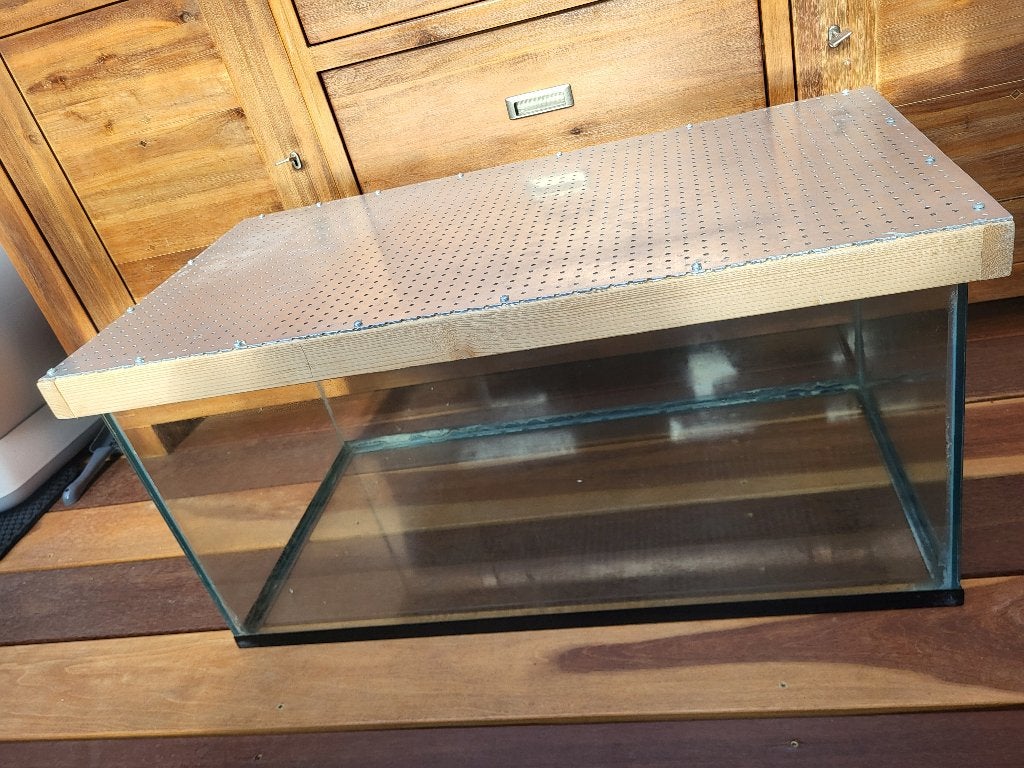 Glazen hamster hok, Dieren en Toebehoren, Gebruikt, Hok, Hamster, 75 tot 110 cm