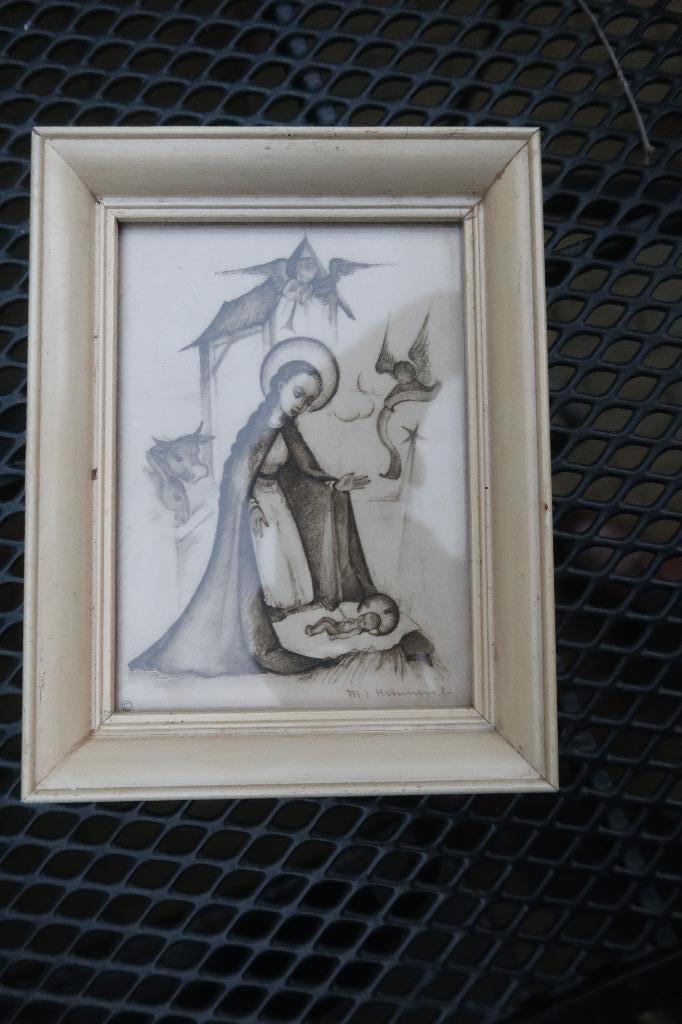 Hümmel M.J. schilderijtje ,afm 14x18 cm-E, Ophalen of Verzenden