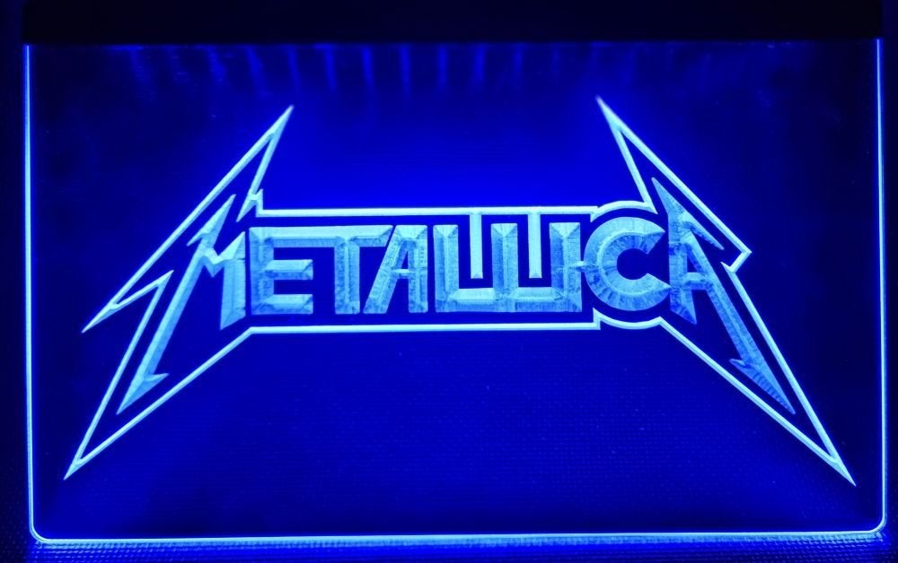 Metallica blauw blauw led reclame ledlamp wanddeco lamp deco, Info@deconoord.nl, Deco Noord, Nieuw, Ophalen of Verzenden